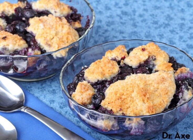 Healthy Blueberry Cobbler, Dr. Axe Recipes 