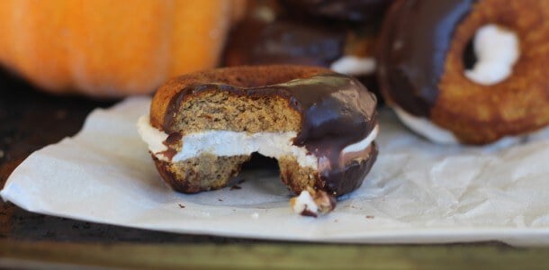 Pumpkin Cream Donut Sandwiches