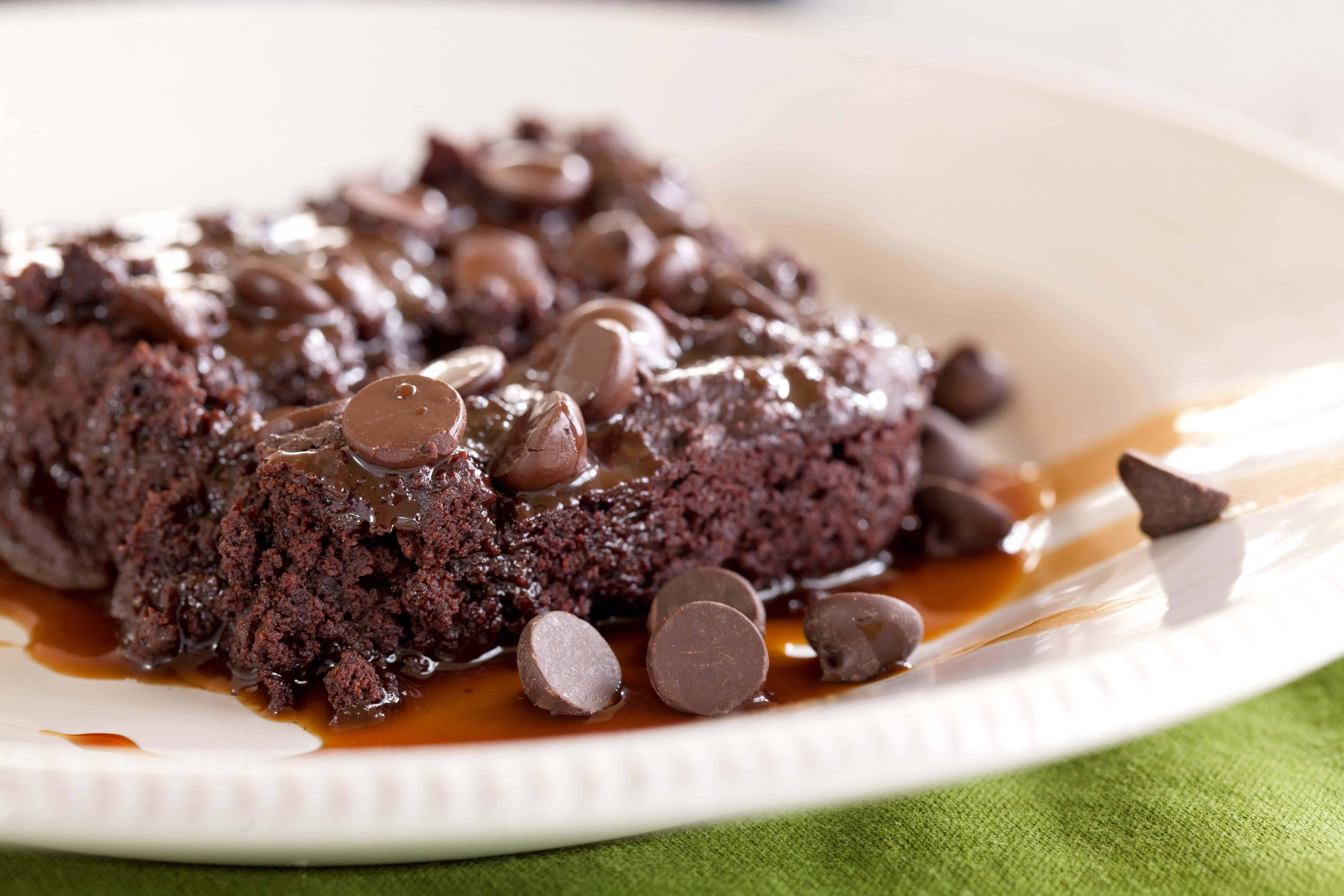 coconut flour caramel chocolate brownies