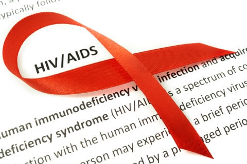 HIV and AIDS ribbon