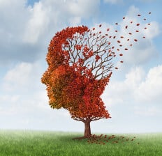 Losing Brain Function, memory loss illustration