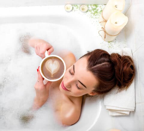 Woman bathing