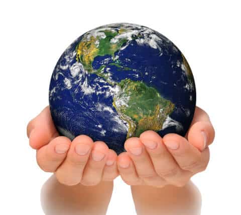 earth or world in hands 