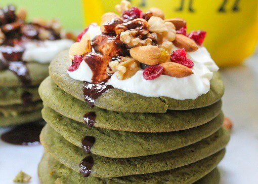 Matcha Green Tea Pancakes