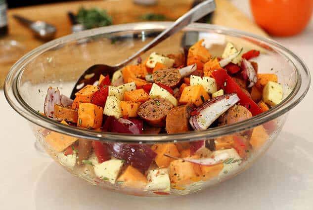 Paleo Chop & Drop Roasted Veggies & Sausage