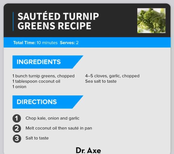 Turnip Greens Nutrition, Benefits and How to Cook Dr. Axe