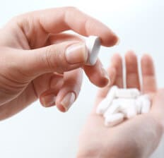close up of magnesium supplements
