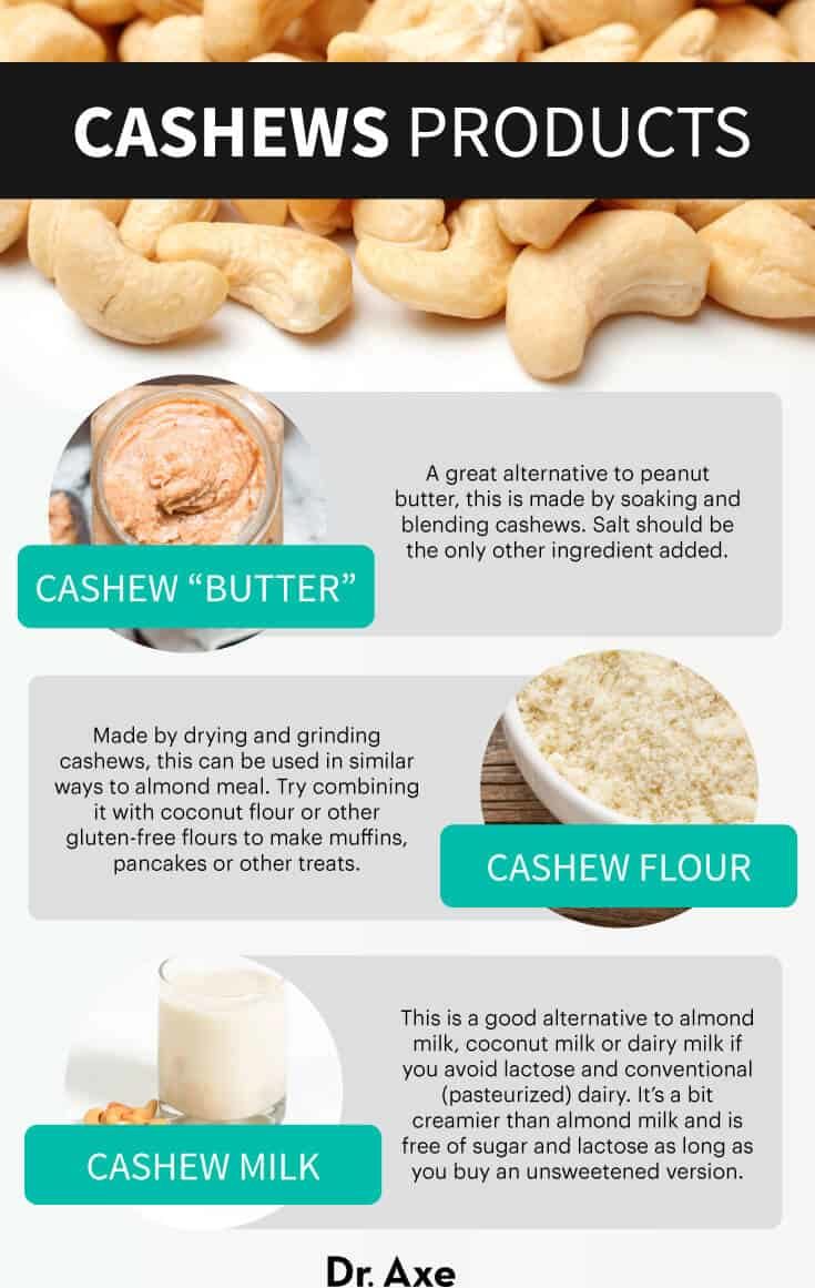 Types of cashews products - Dr. Axe