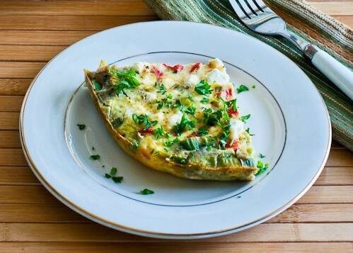 Slow Cooker Frittata With Artichoke Hearts, Roasted Red Pepper and Feta
