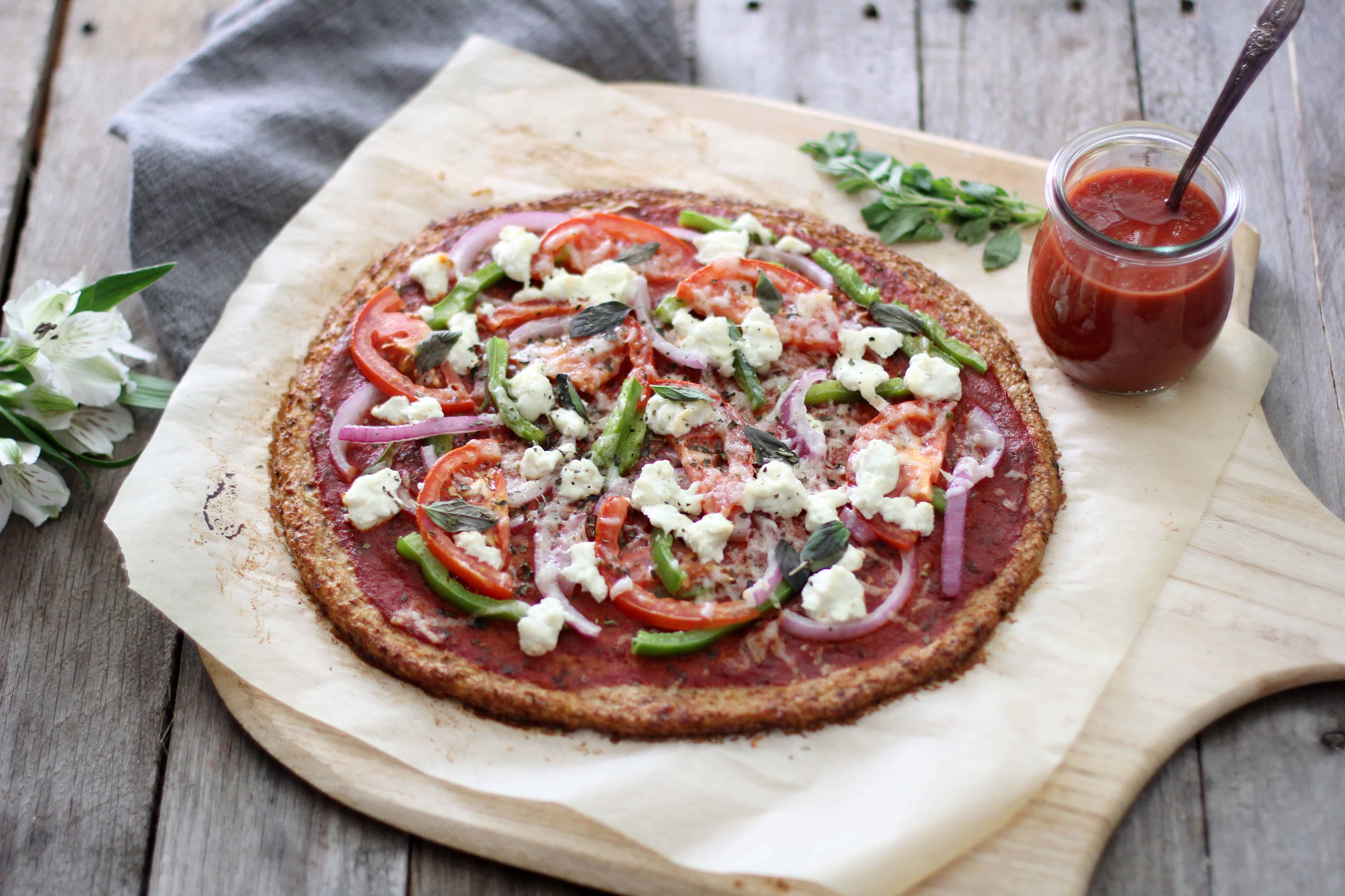 Cauliflower pizza crust recipe - Dr. Axe