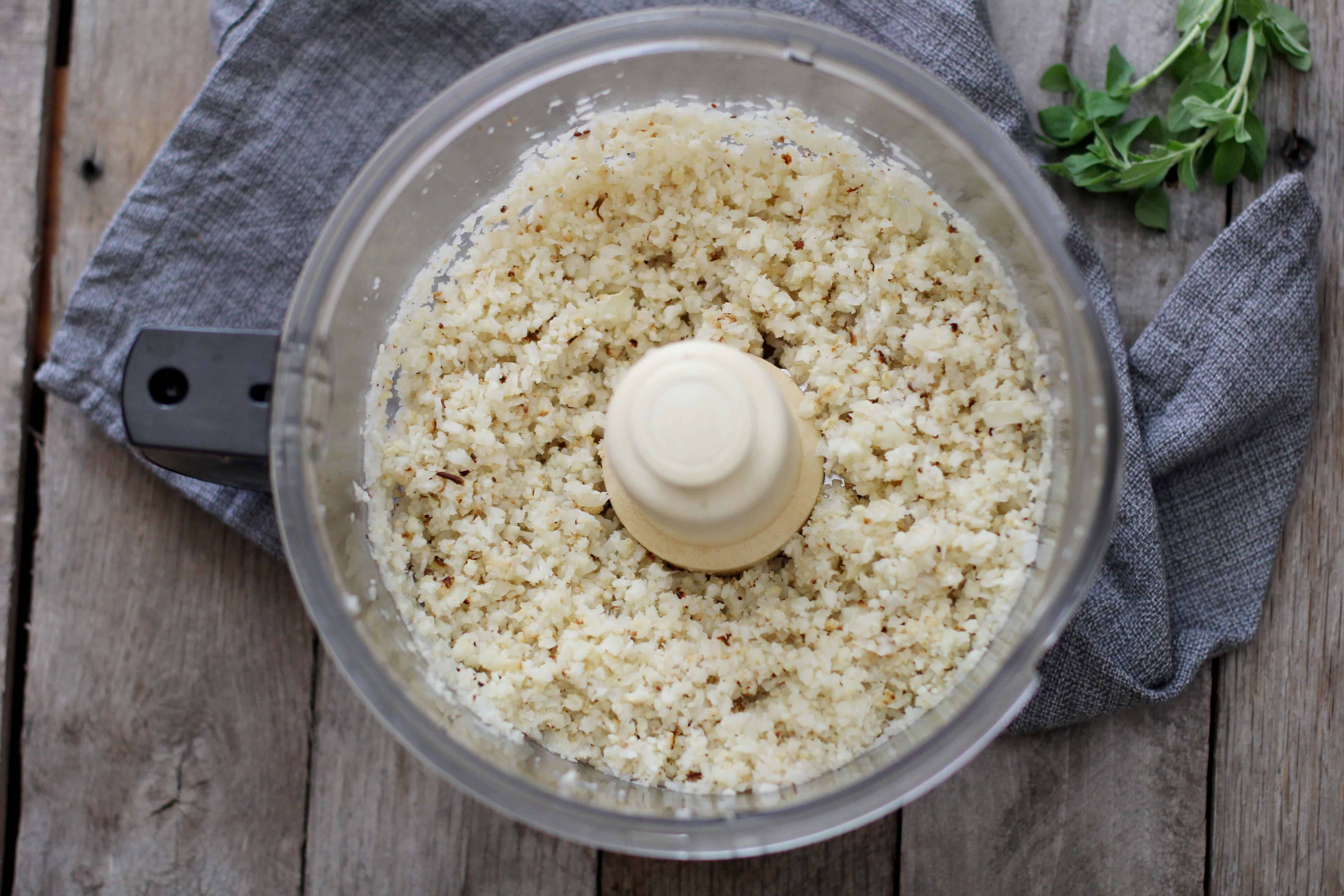 Cauliflower pizza crust step 2 - Dr. Axe