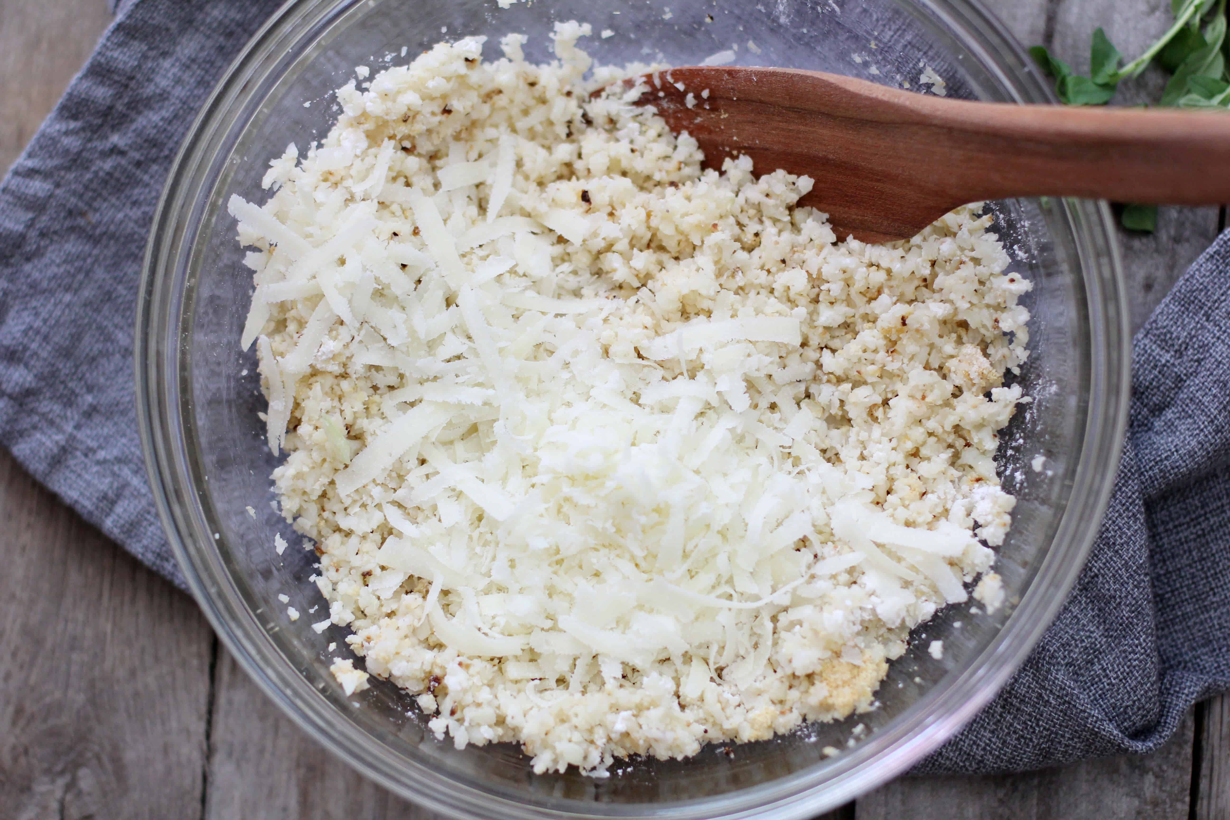 Cauliflower pizza crust step 3 - Dr. Axe