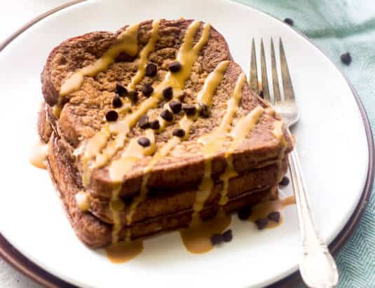 Protein-Packed Healthy French Toast with Chocolate and Peanut Butter