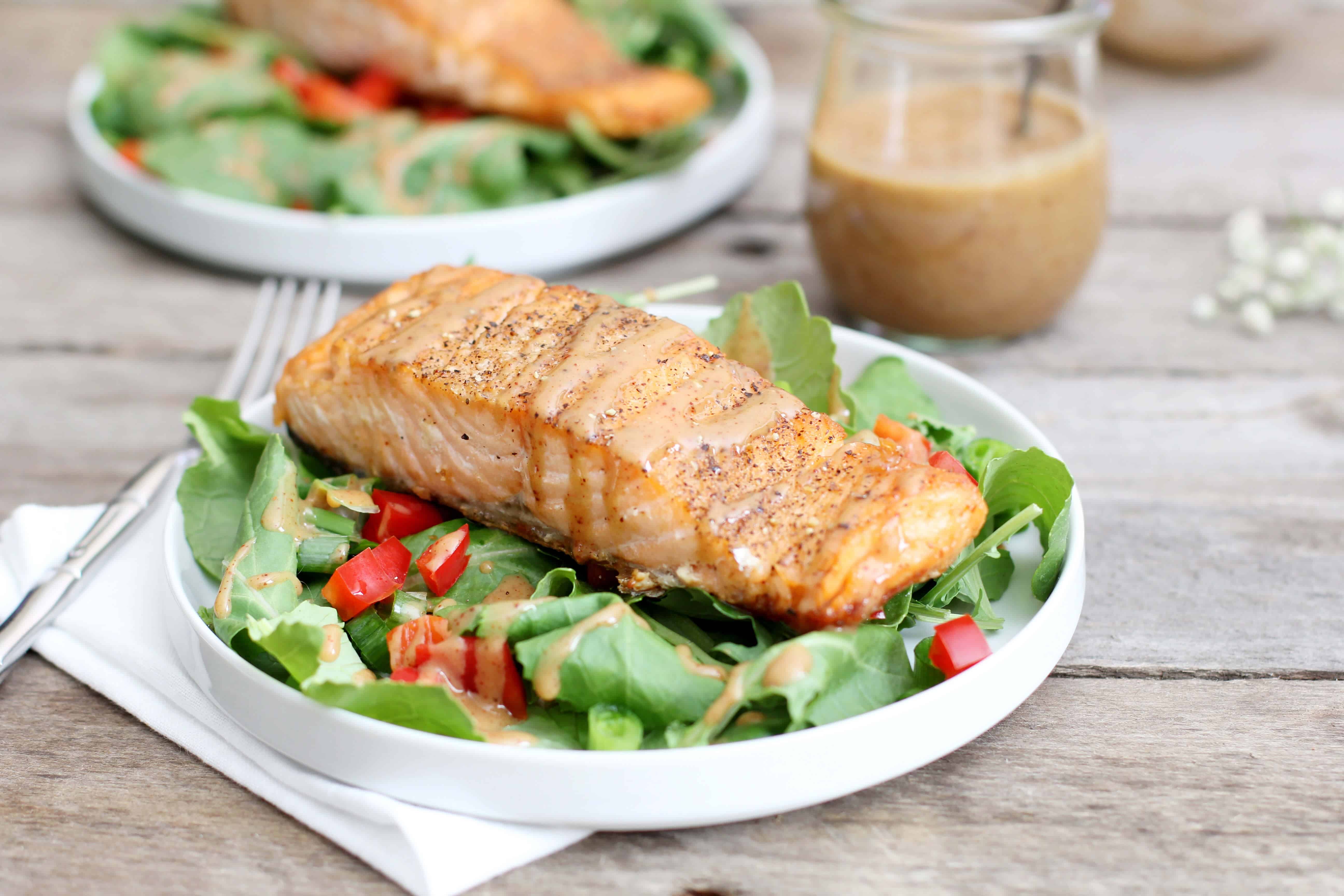 Salmon kale salad recipe - Dr. Axe