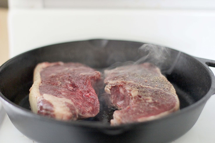 Seared grass-fed steak step 2 - Dr. Axe