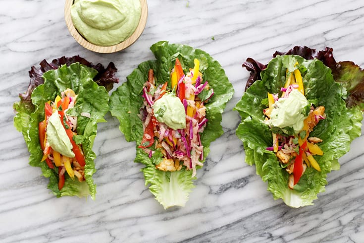 Fish tacos on lettuce wraps - Dr. Axe