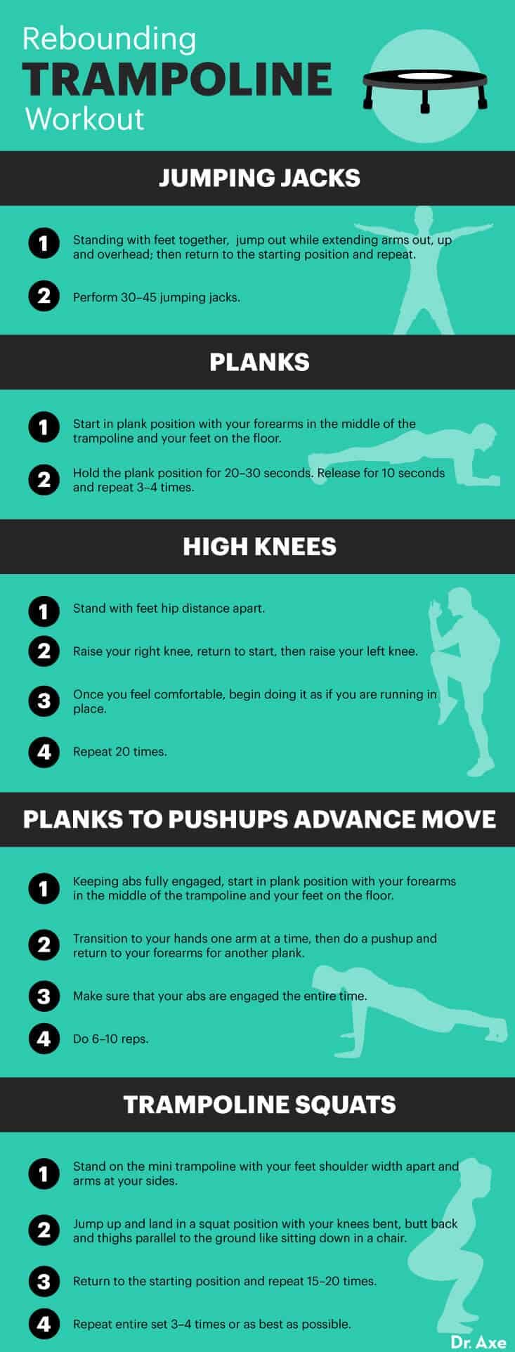 Rebounder workout with discount weights