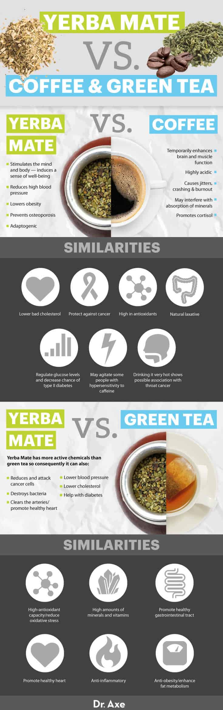 Yerba mate vs. coffee & green tea - Dr. Axe