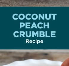 Coconut peach crumble - Dr. Axe