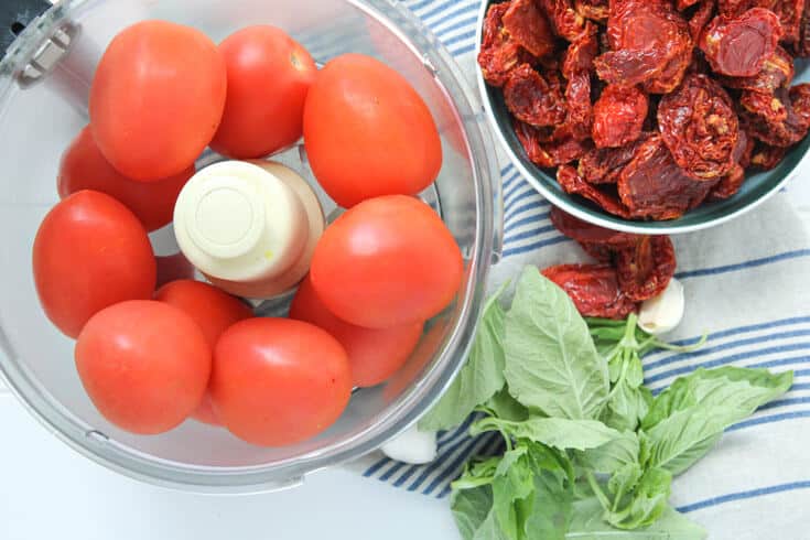 Raw vegan tomato sauce ingredients - Dr. Axe