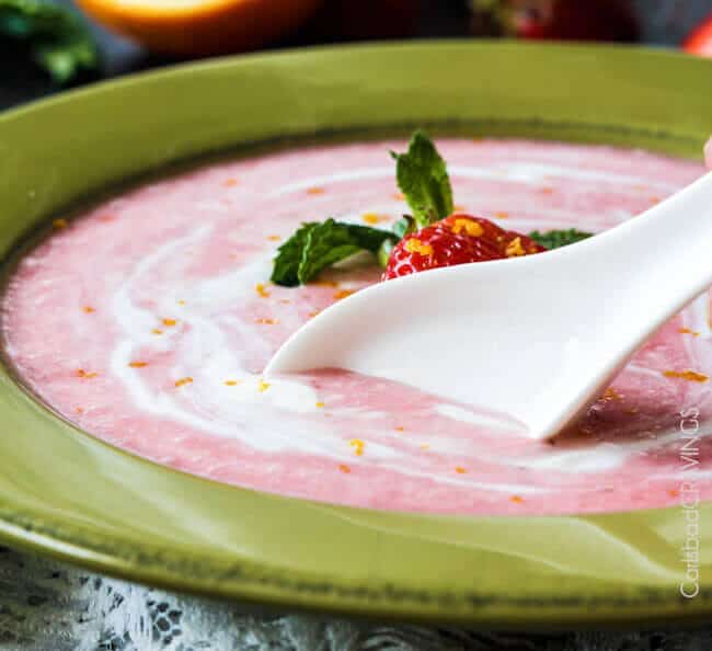 5-Minute Blender Chilled Strawberry Coconut Soup