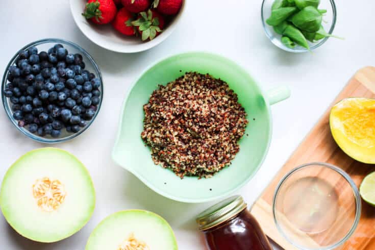 Quinoa salad with fruit ingredients - Dr. Axe
