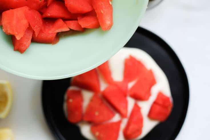 Watermelon salad process - Dr. Axe