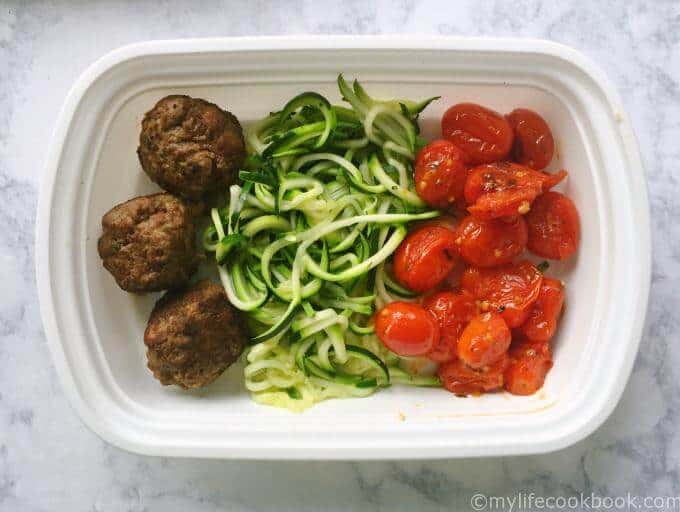 Paleo Meatballs with Zoodles