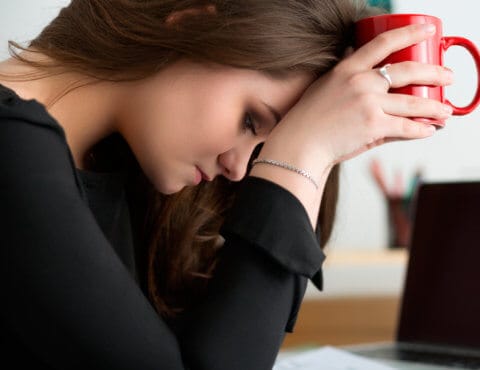 Fatigued woman