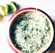 Cauliflower rice with cilantro and lime - Dr. Axe