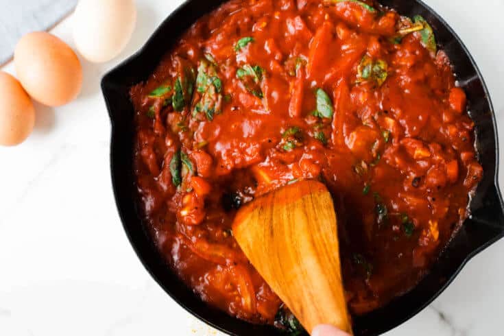 Shakshuka recipe process shot - Dr. Axe