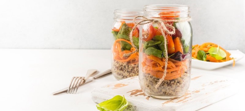 Vegan recipes in a jar