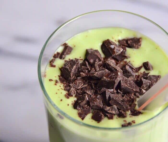 Low-Carb Mint Chip Protein Shake
