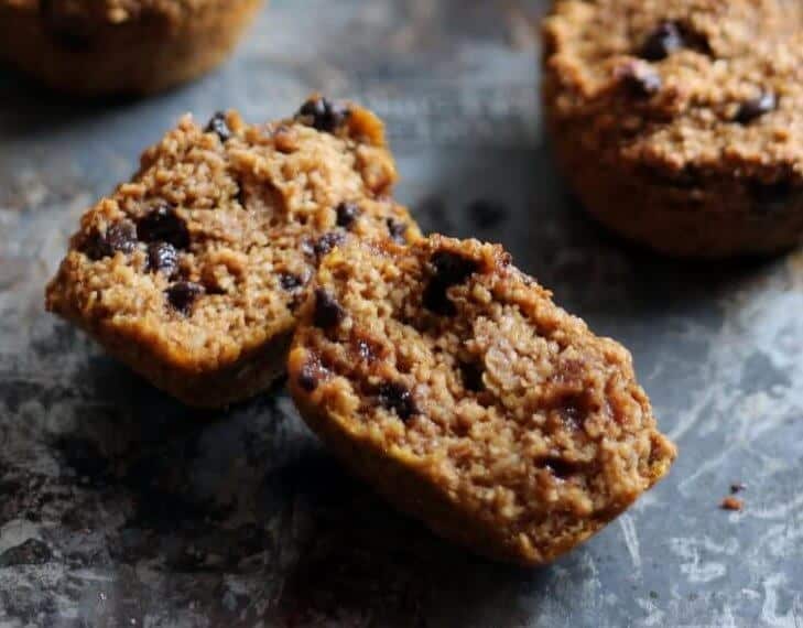 Pumpkin Chocolate Chip Oat Protein Muffins