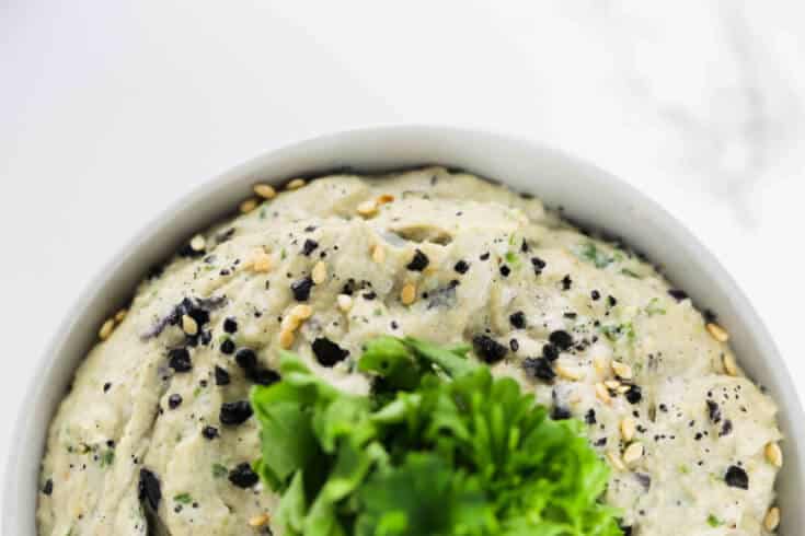 Serving baba ganoush