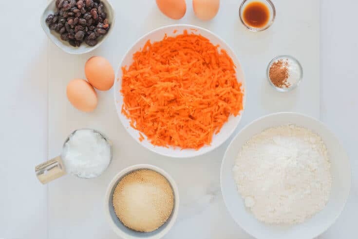 Gluten-free carrot cake ingredients - Dr. Axe