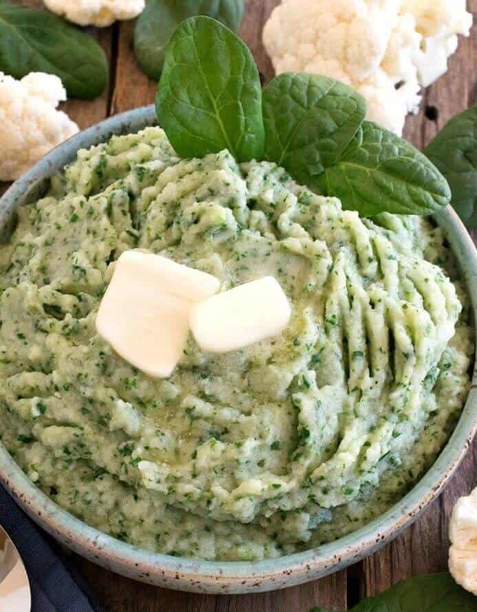 Mashed Cauliflower and Spinach
