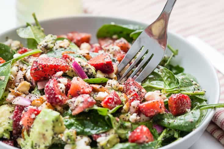 Strawberry spinach salad recipe - Dr. Axe