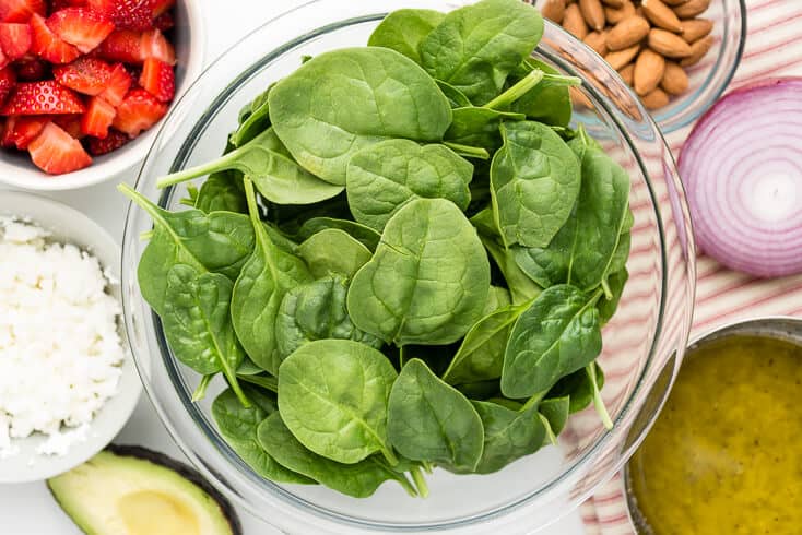 Strawberry spinach salad ingredients - Dr. Axe