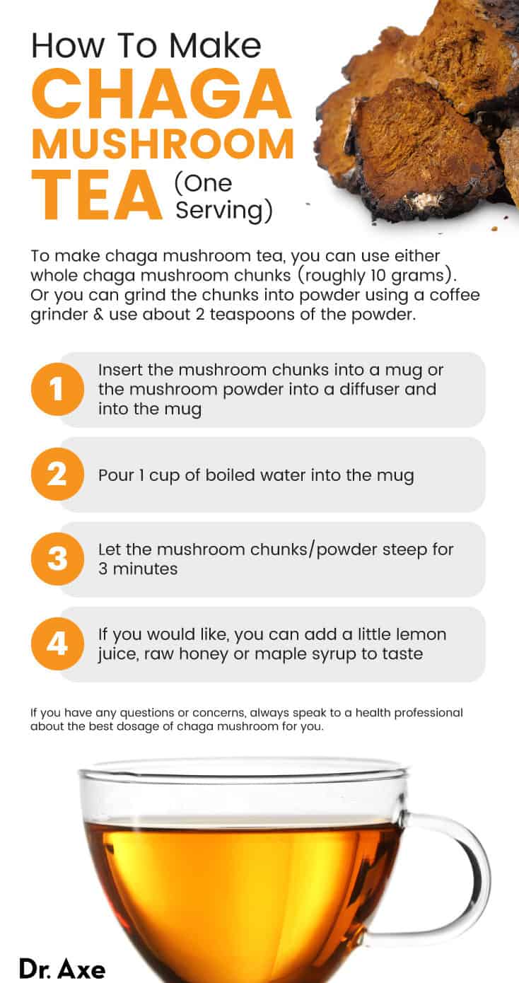 Chaga mushroom tea - Dr. Axe