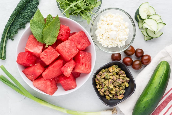 Watermelon feta salad ingredients - Dr. Axe