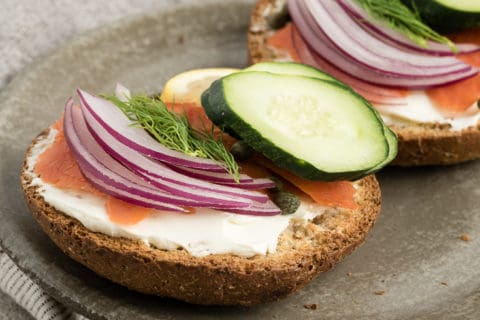 Bagel with Lox and Cream Cheese Recipe - Dr. Axe