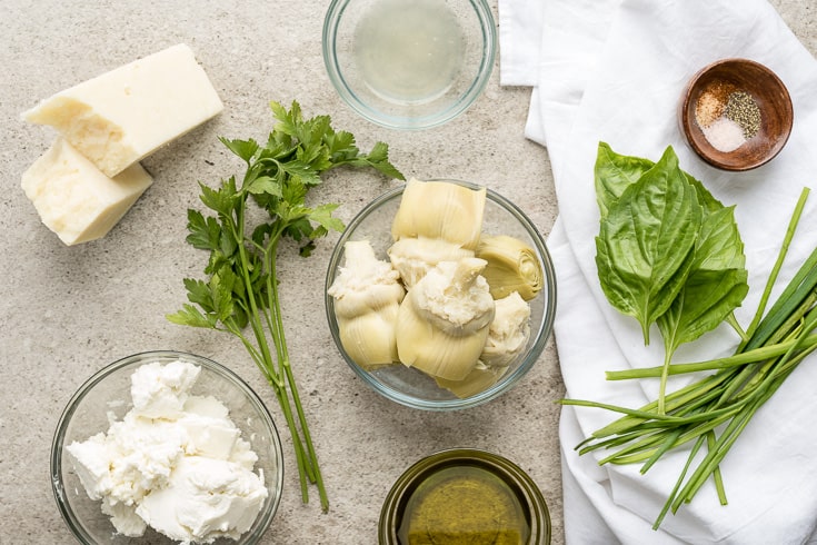 Goat cheese & artichoke dip recipe ingredients - Dr. Axe