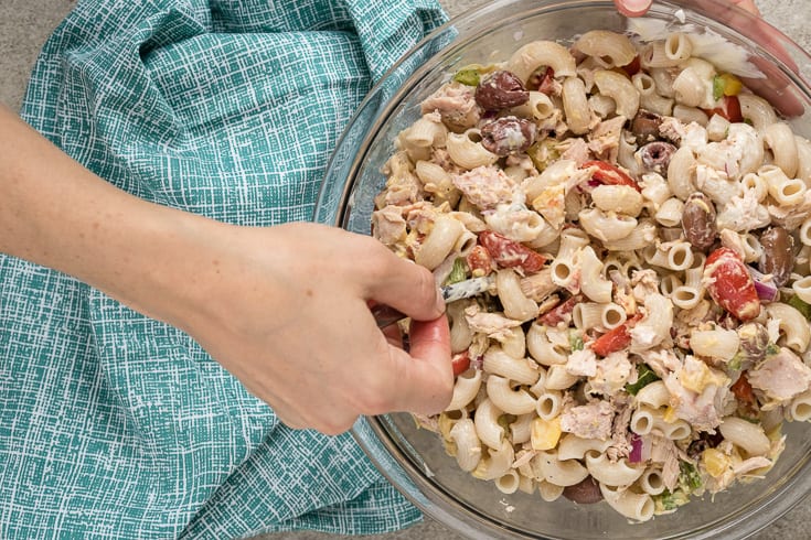 Tuna pasta salad step 7 - Dr. Axe