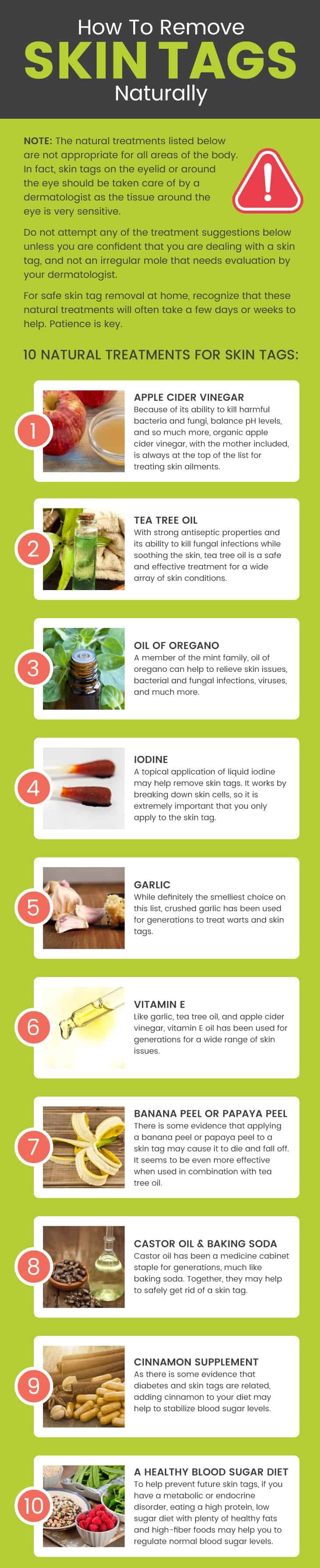 How to remove skin tags: 10 ways