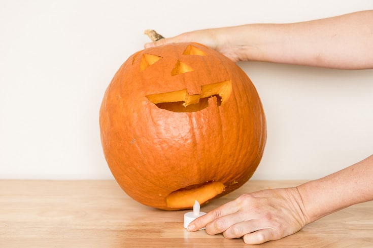 How to carve a pumpkin steps: illumination - Dr. Axe