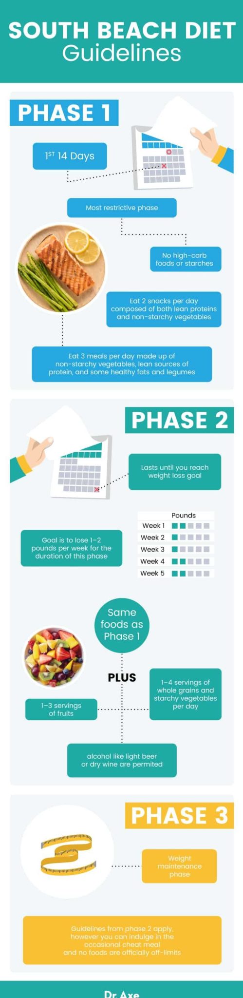 South Beach Diet Benefits and Three Phases Dr. Axe