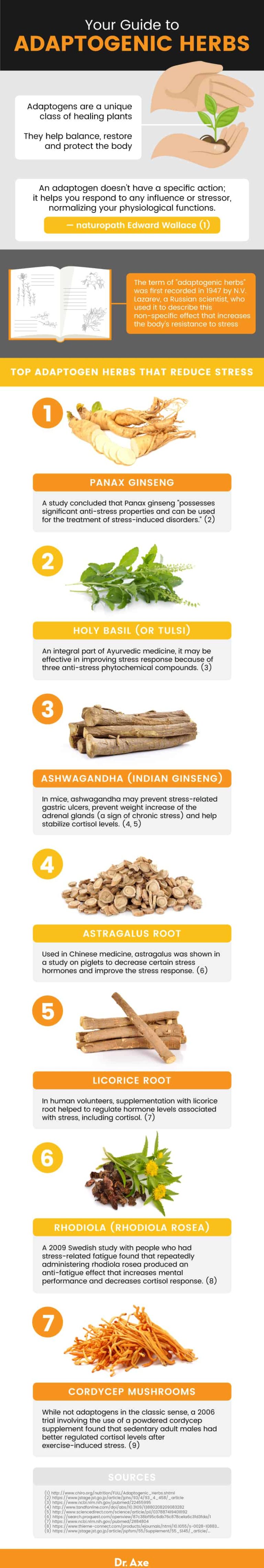 Adaptogens Top 9 Adaptogenic Herbs for Stress and More Dr. Axe