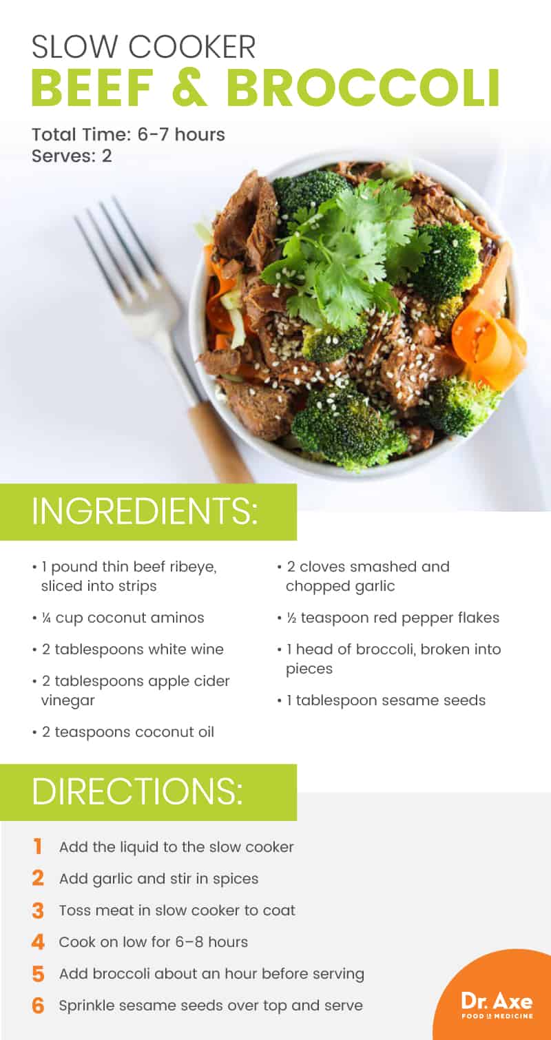 Gestational diabetes: slow cooker beef & broccoli recipe - Dr. Axe