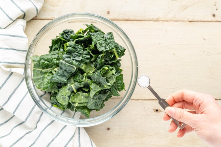 Kale chips recipe step 2 - Dr. Axe